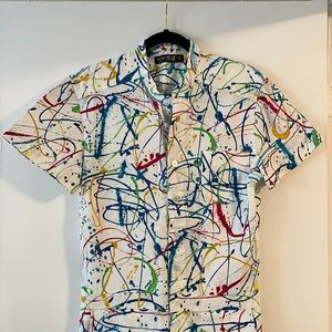 The original ROMPHIM by ACED Design in medium, splatter paint pattern
